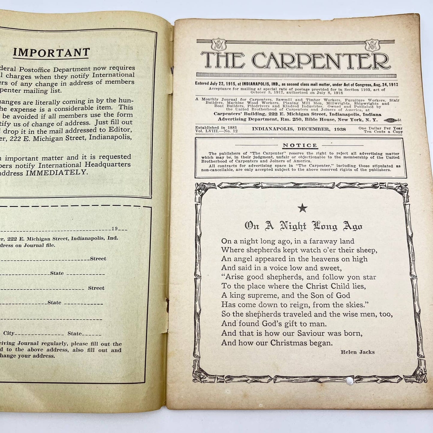 1938 December The Carpenter Magazine Vol. LVIII No. 12 TF2