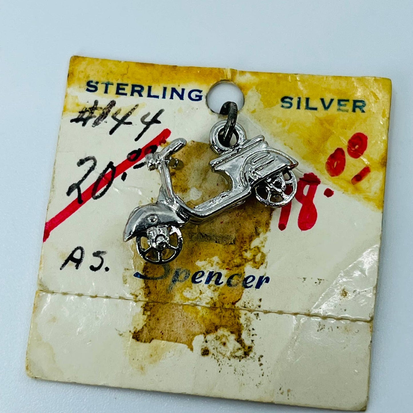 Vintage Sterling Silver Scooter Vespa Moped Charm SB3