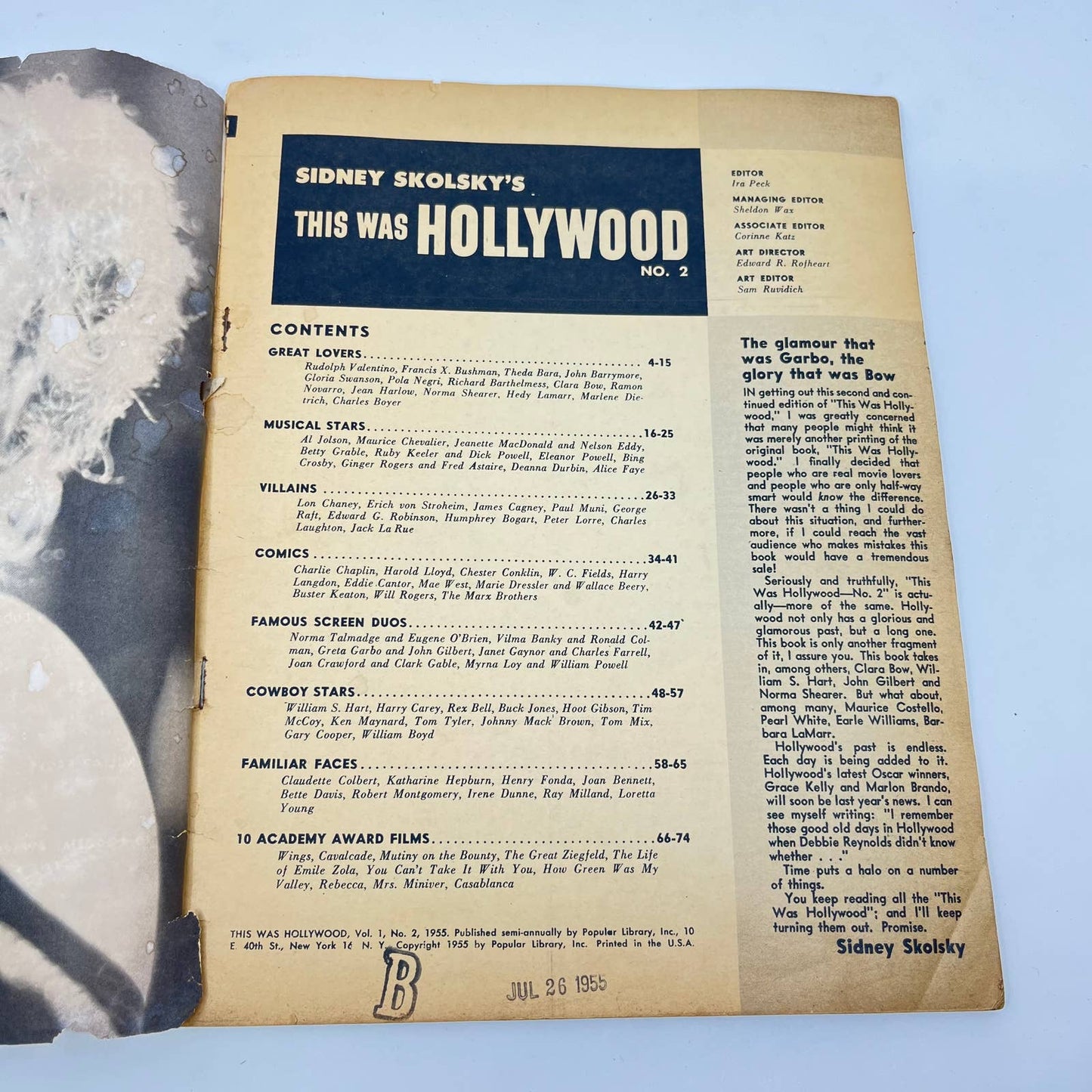 1955 This Was Hollywood Magazine Charlie Chaplin John Gilbert Greta Garbo TF3