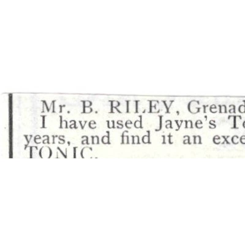 Jayne's Expectorant Cough Cure Quack Medicine - 1903 Original Ad TJ8-7-5