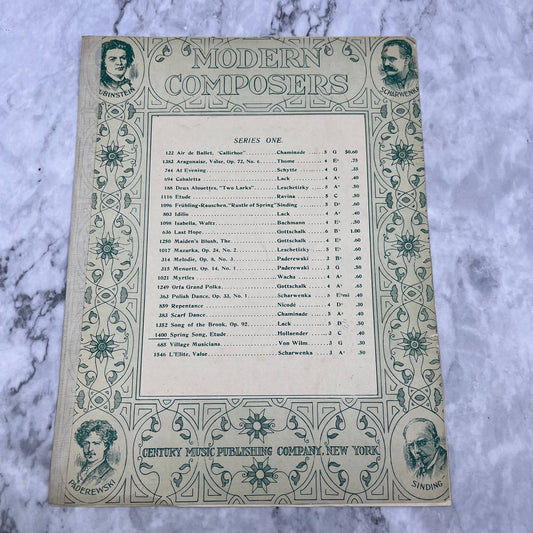 1908 Modern Composers Sheet Music Spring Song Victor Holländer TI1