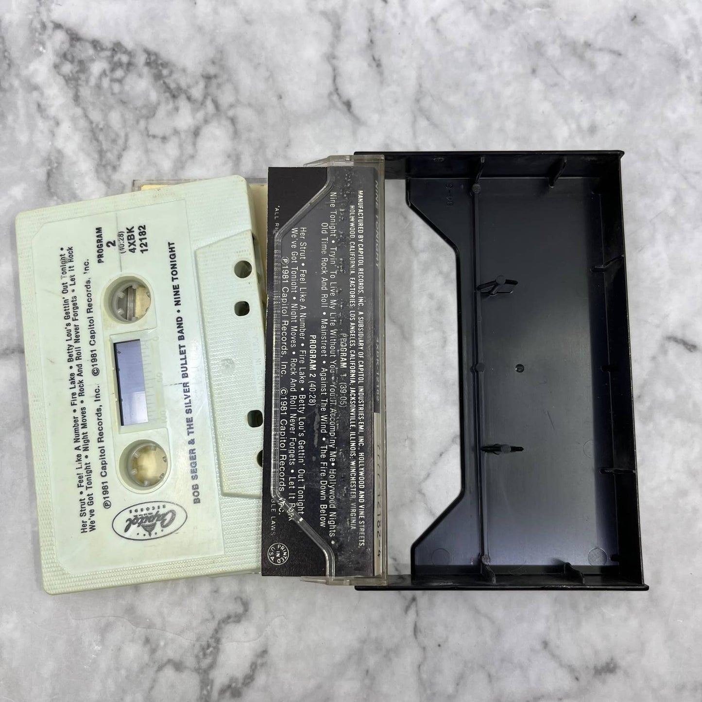 Vintage Bob Seger and the Silver Bullet Band Nine Tonight Cassette Tape TJ1-4