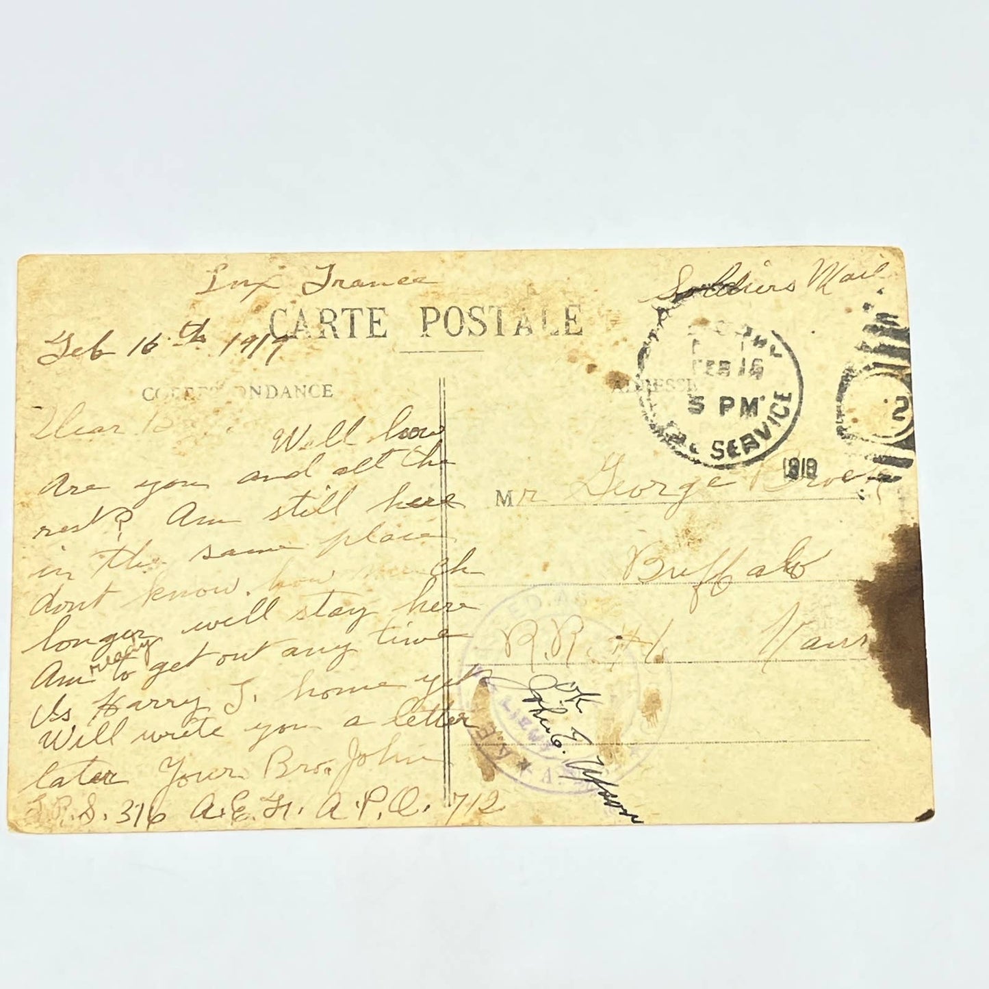 1918 WWI Postcard STRASBOURG Solemn entry of Marshal PERM Place Kleber AC2