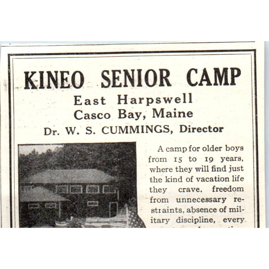 c1920 Harper's Magazine Ad - The Manlius Camps Gen. William Verbeck NY EA3-1