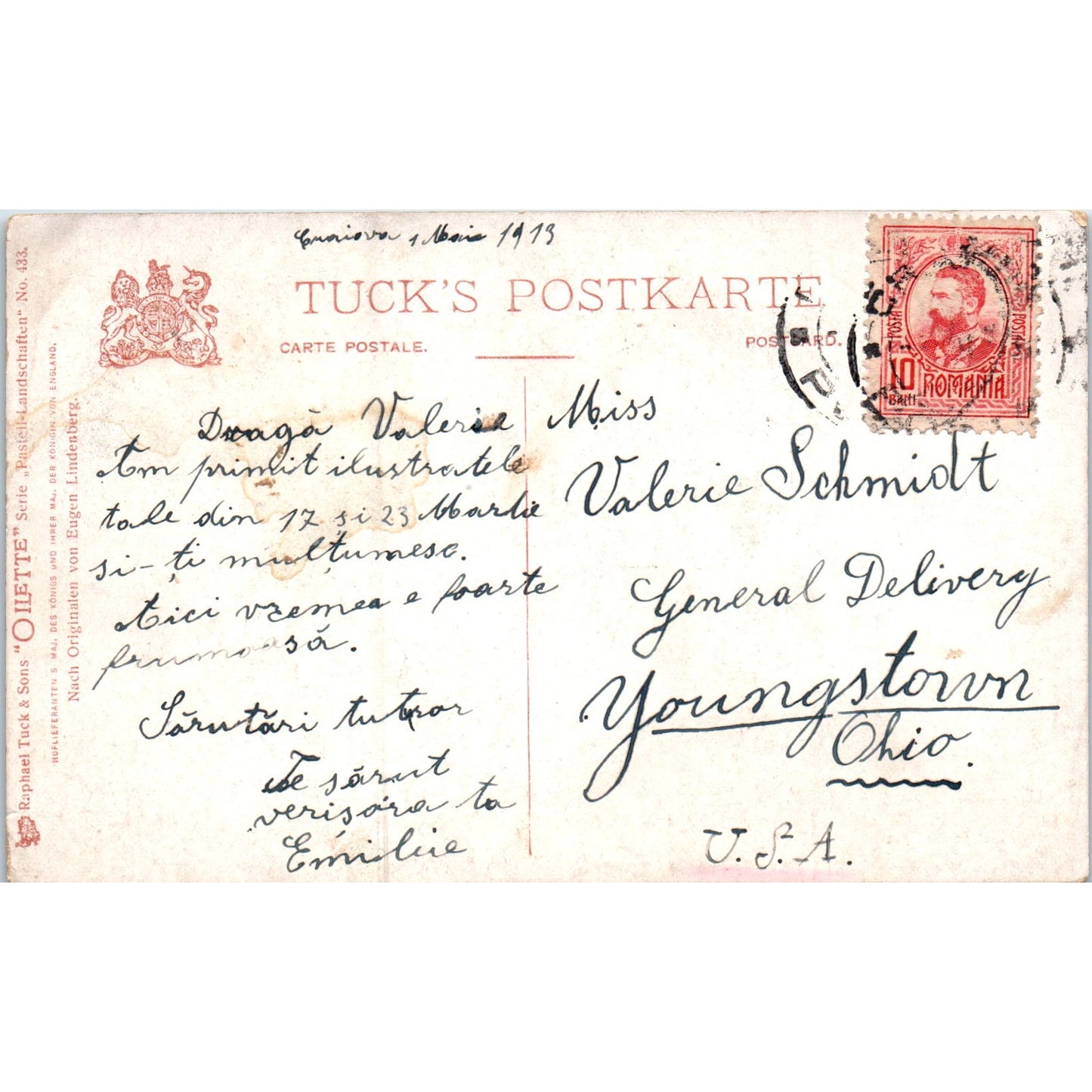 Nach Originalen Von Eugene Lindenberg Raphael Tuck Original Postcard P3-2