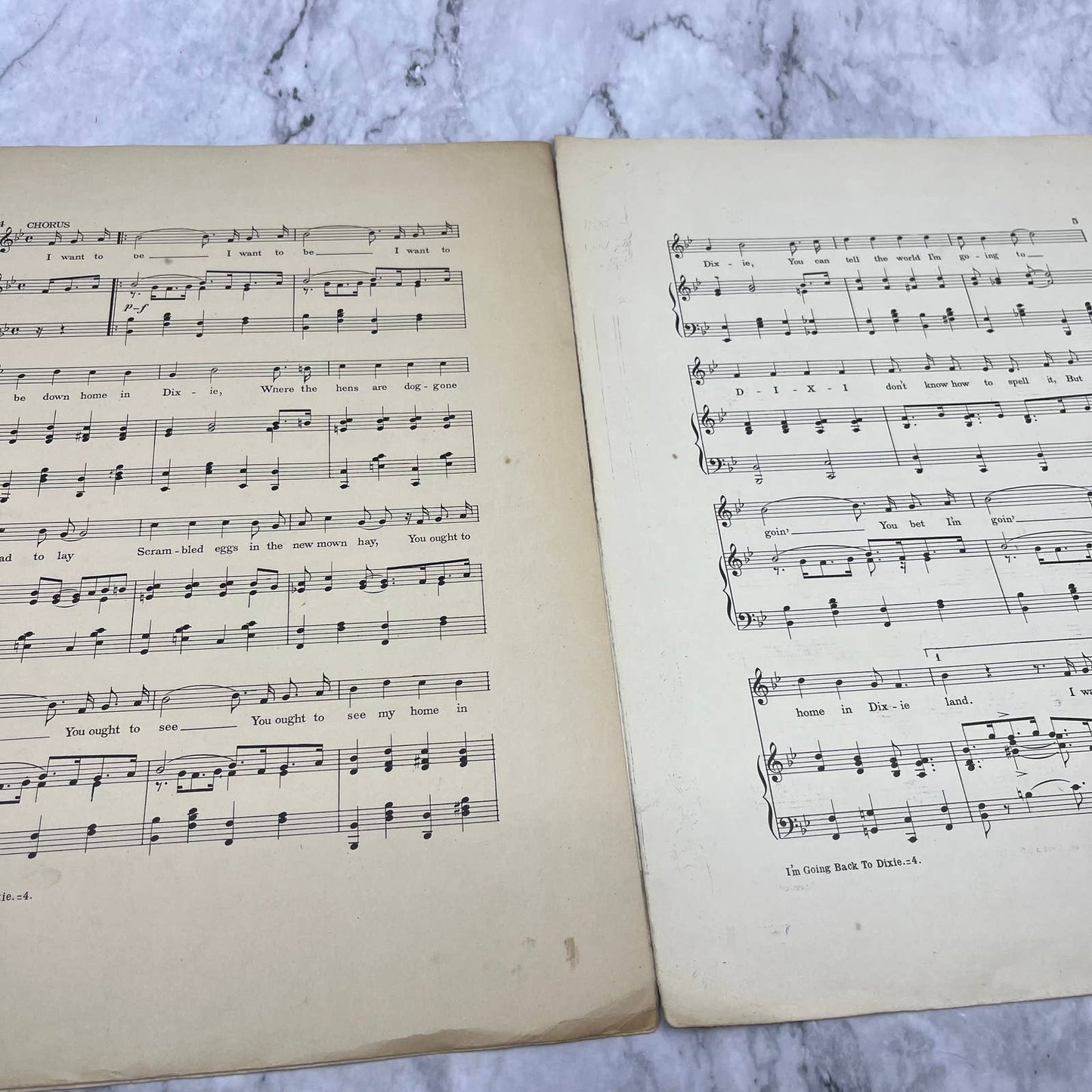 1912 I Want to be in Dixie Irving Berlin Sheet Music Gene Buck Edward Boyd TJ4