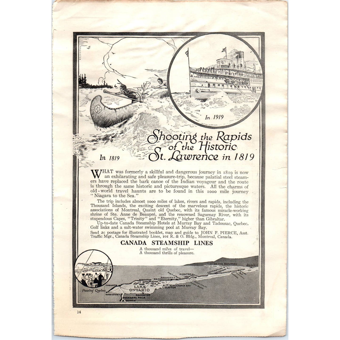 c1920 Harper's Magazine Ad - Chateau Lake Louise Canadian Pacific Hotels EA3