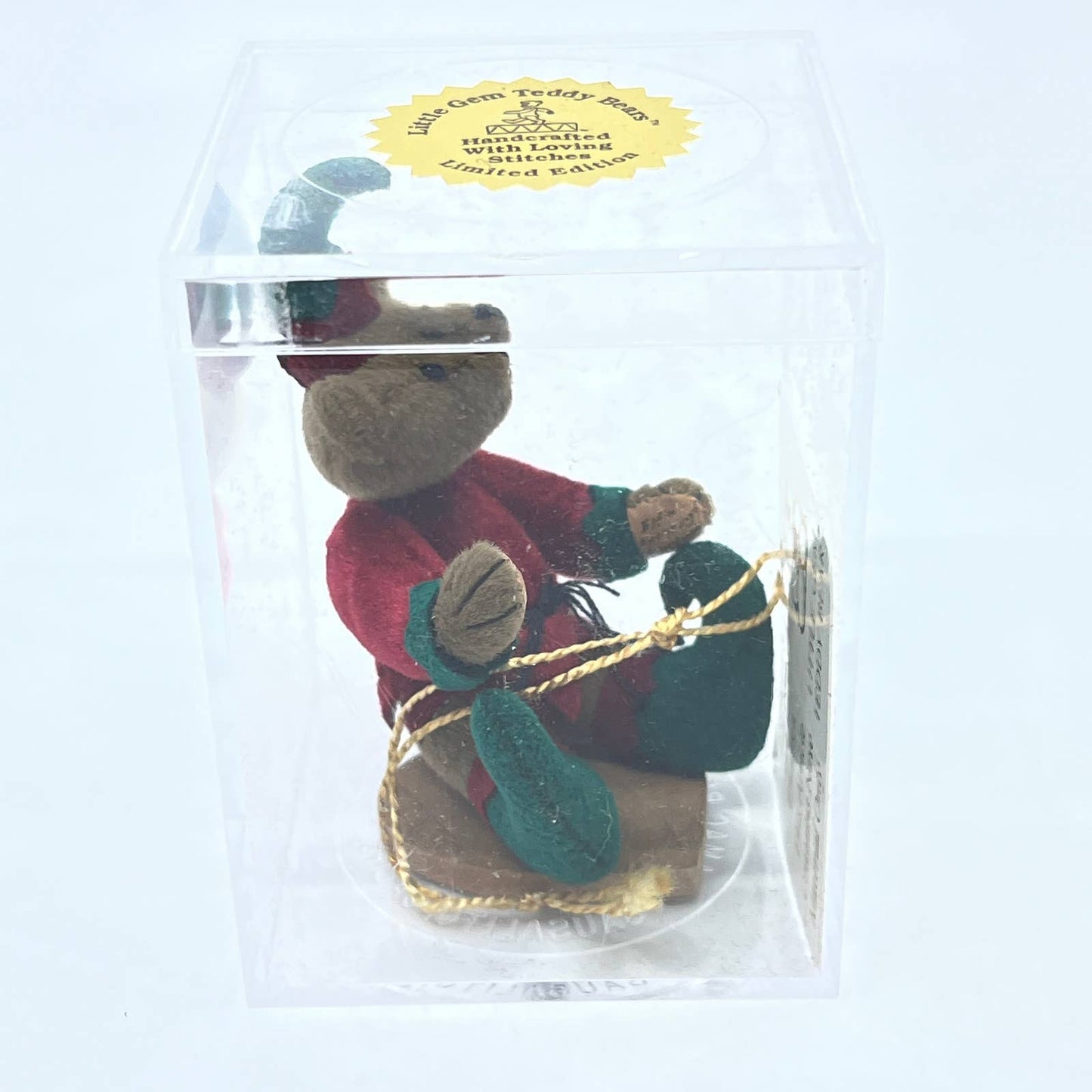 Little Gem Teddy Bears Toy Miniature Christmas Bear ELFIE Mohair Lisa Lloyd TG3