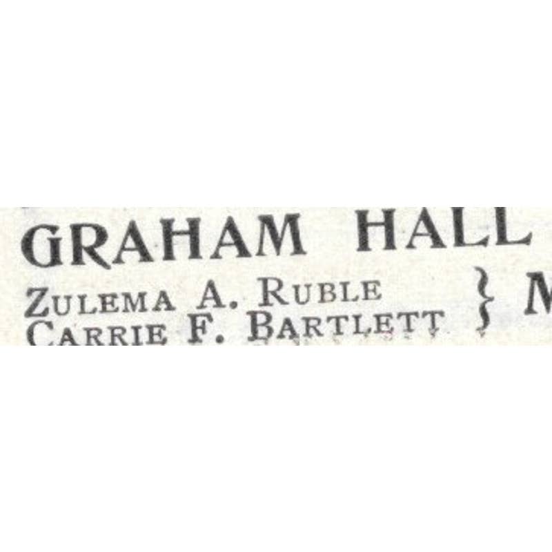 Graham Hall School for Girls Zulema Ruble Minneapolis MN - 1903 Ad TJ8-7-2