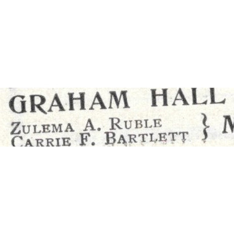Graham Hall School for Girls Zulema Ruble Minneapolis MN - 1903 Ad AK5-S28