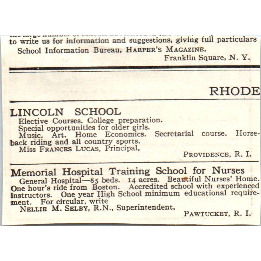 c1920 Harpers Ad Williston School for Boys Archibald Galbraith Easthampton EA3-1