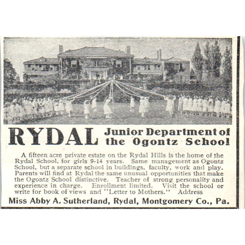 c1920 Harper's Ad - St. Mary's Hall Country School for Girls John Fearnley EA3-2