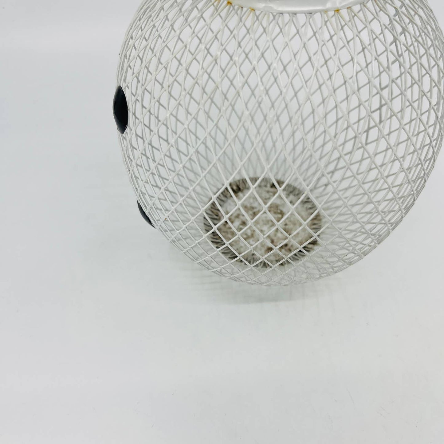 Vintage Charming Frosty the Snowman Mesh Metal Hanging Bird Feeder 13” TC1