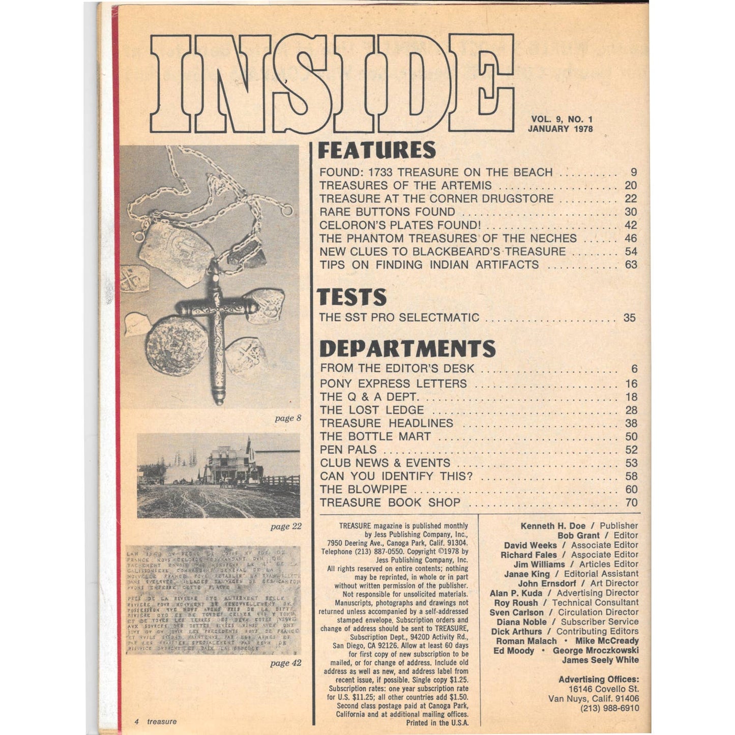 Treasure Magazine - Treasure Hunting Mining Metal Detecting Jan 1978 M4