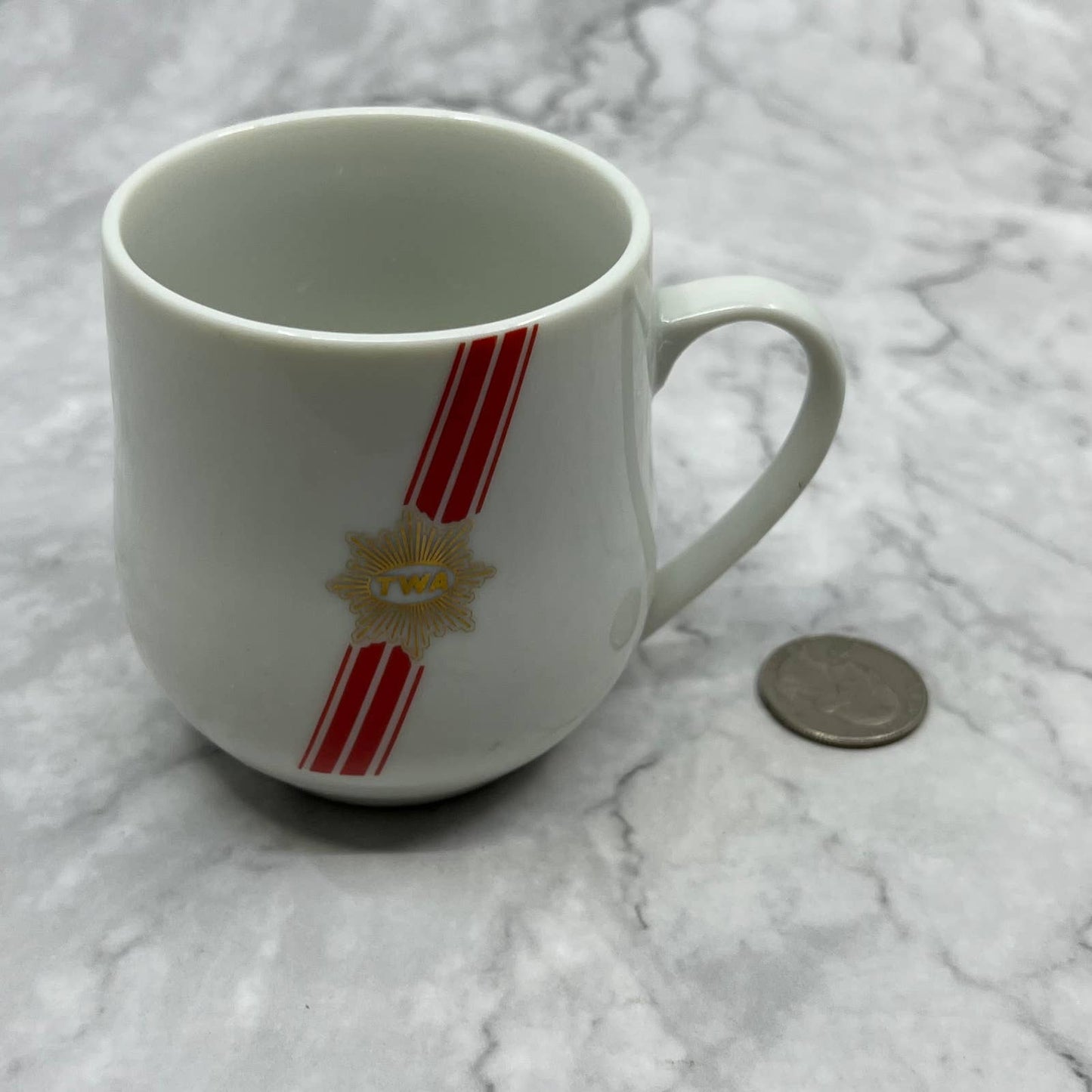 Vintage TWA Airlines 1st Class Porcelain Coffee Cup Mug 3" 44-1695 TA7