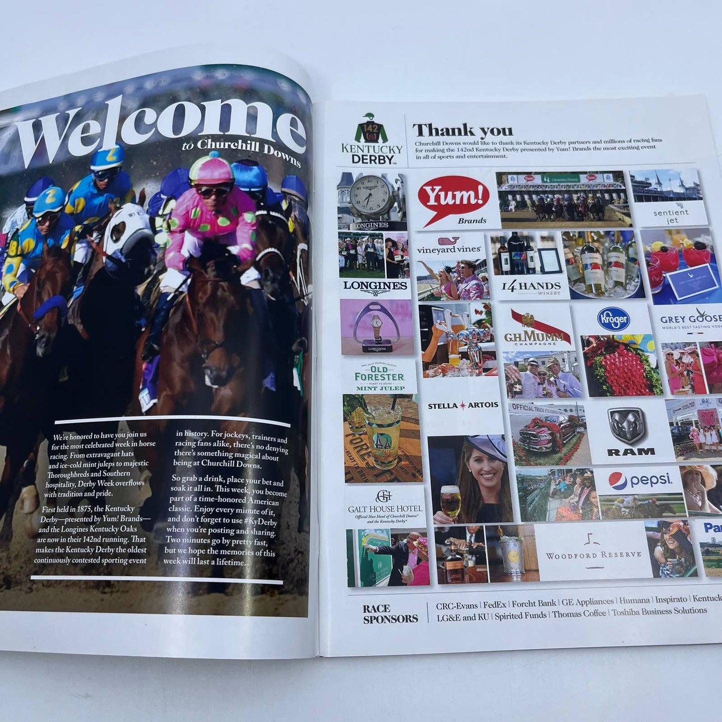 Kentucky Derby Official Program 142nd Saturday May 7, 2016 Churchill Downs TH7-2