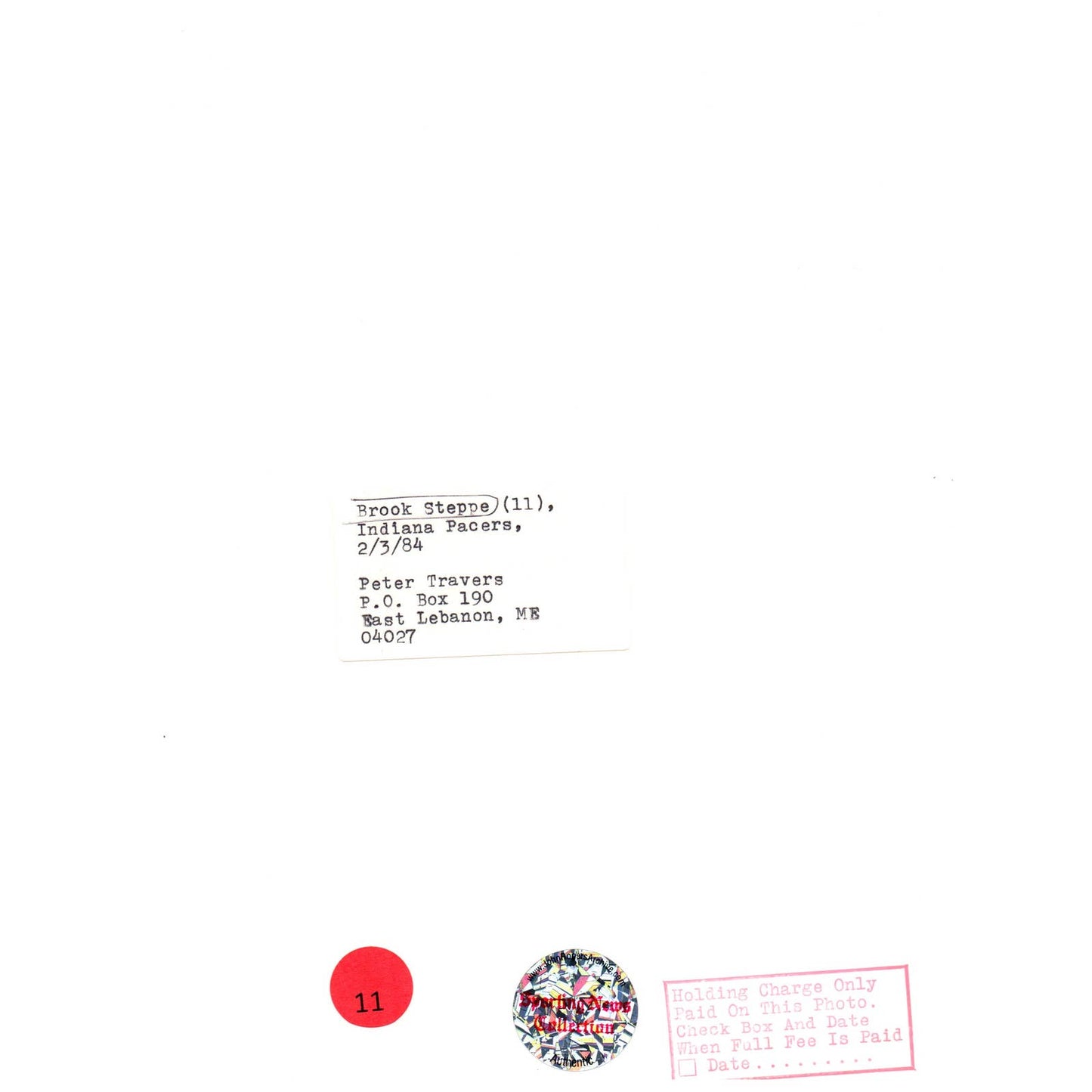 1984 Press Photo Basketball NBA Indiana Pacers Brook Steppe 8x10" AD3