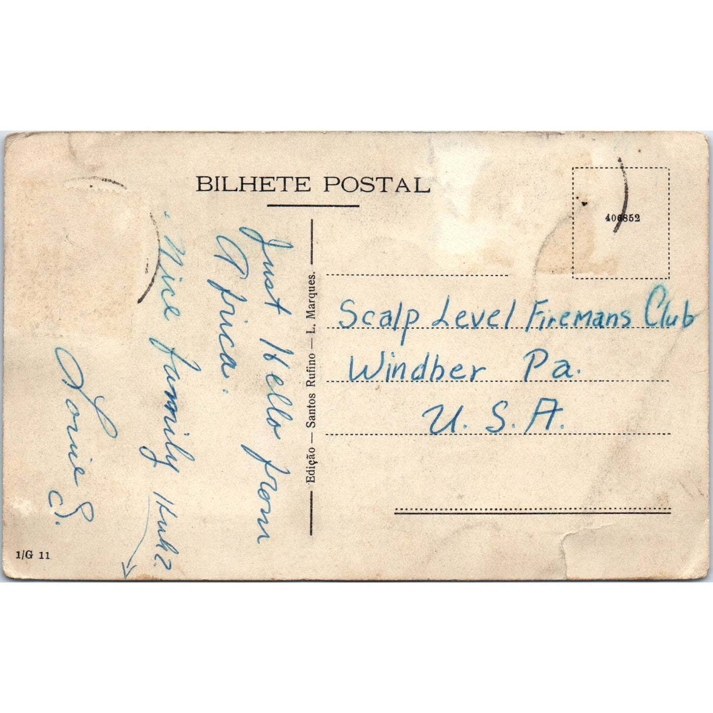 Vintage Postcard Africa Oriental Portuguesa Native Tribe Group Photo SE5