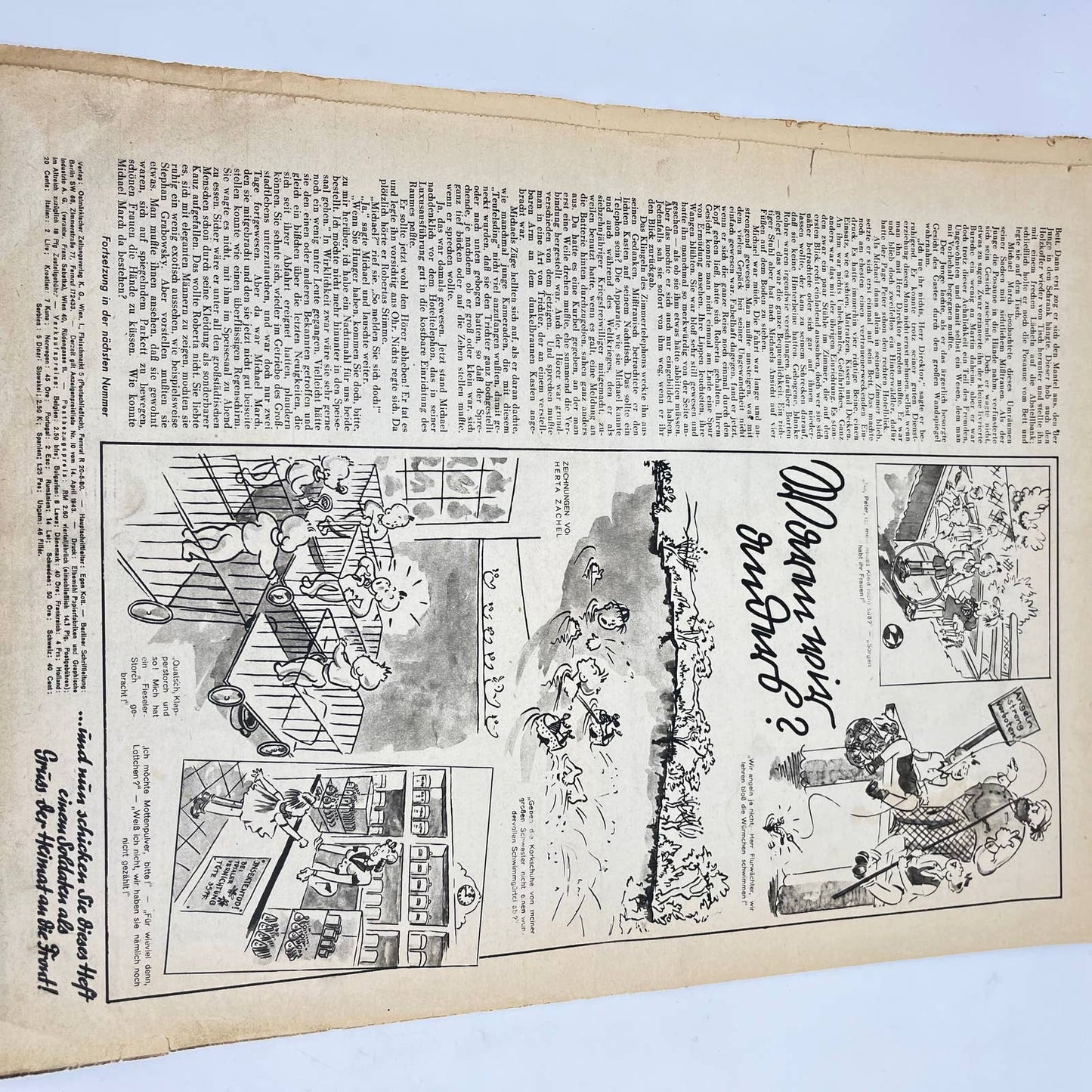 1943 WW2 German Nazi Magazine "Wiener Illustrierte" French Mediterranean FL3