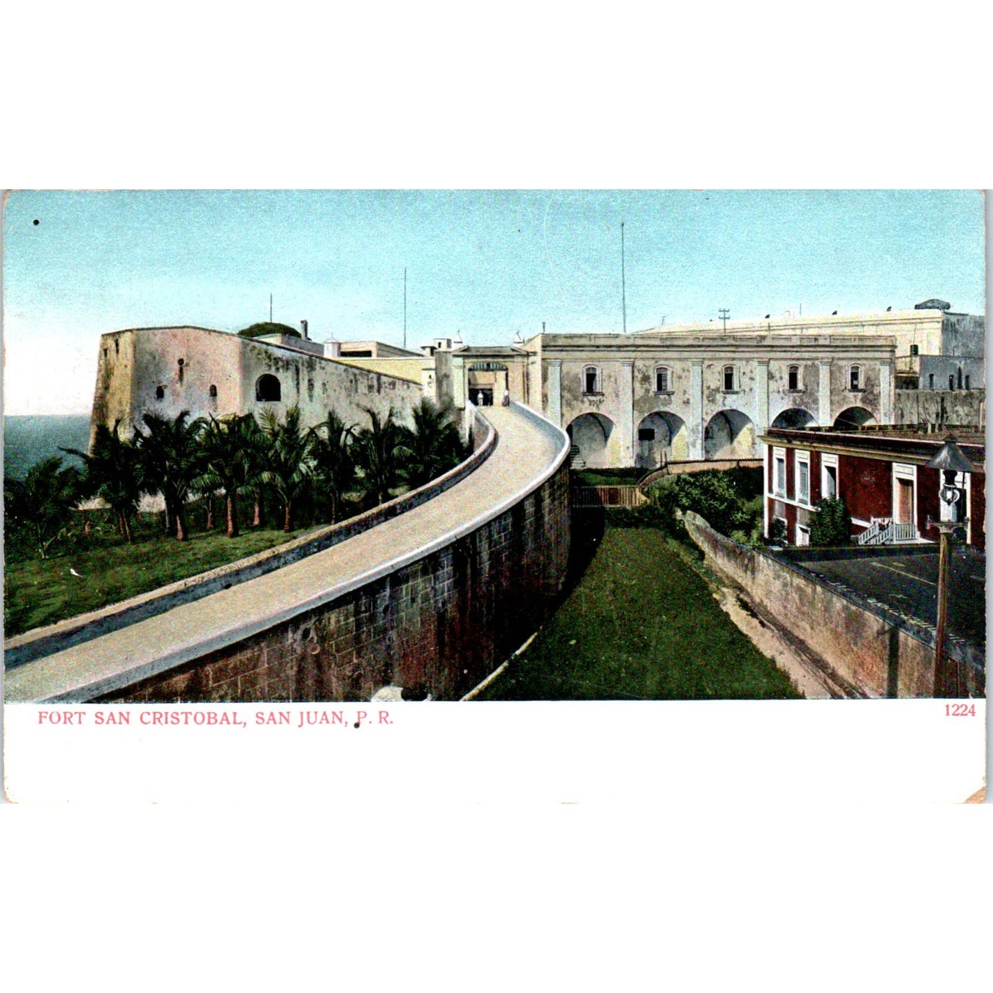 Fort San Cristobal San Juan Puerto Rico c1905 - Original Postcard TJ9-P1