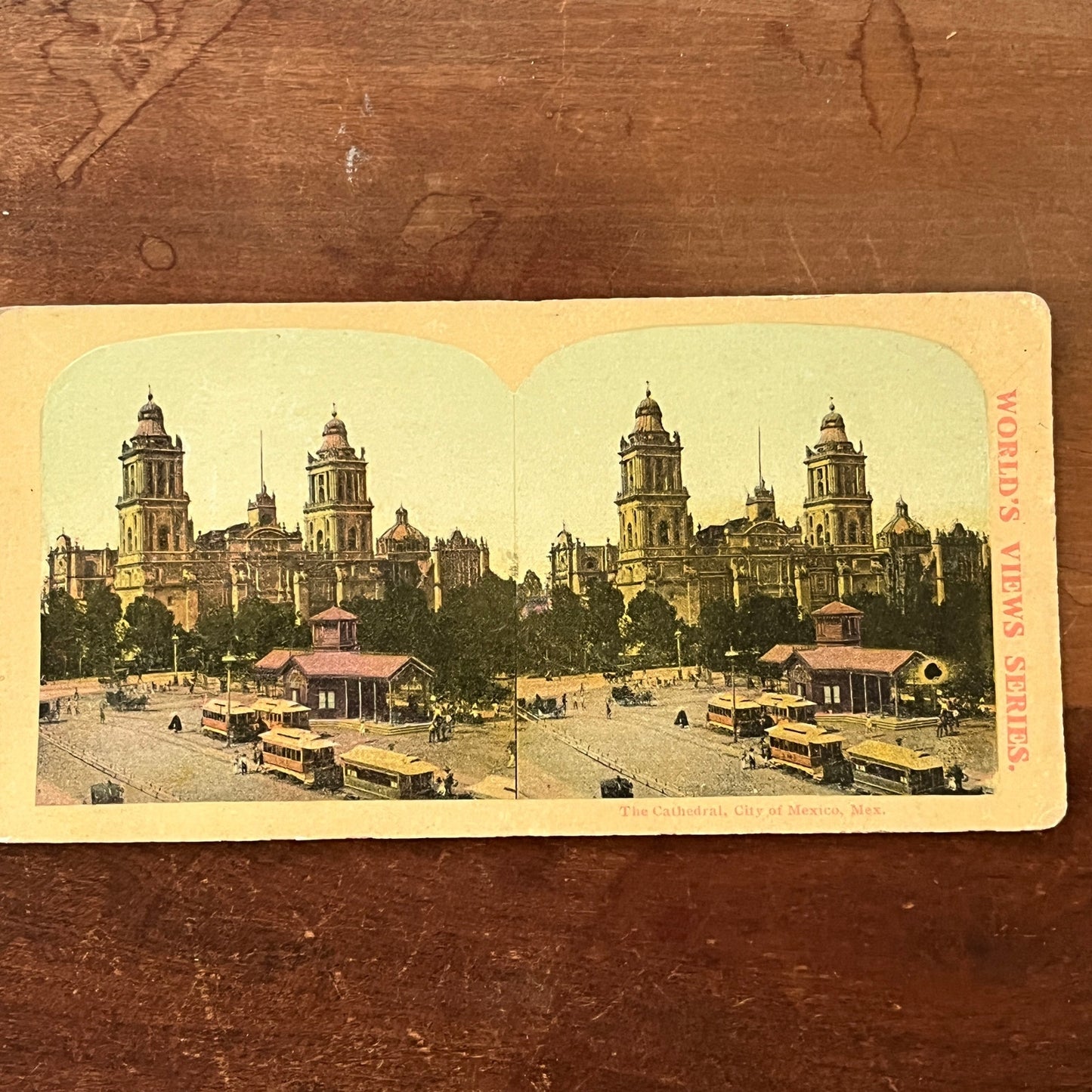 The Cathedral - Mexico City, Mexico Antique Stereoview Card H2-3