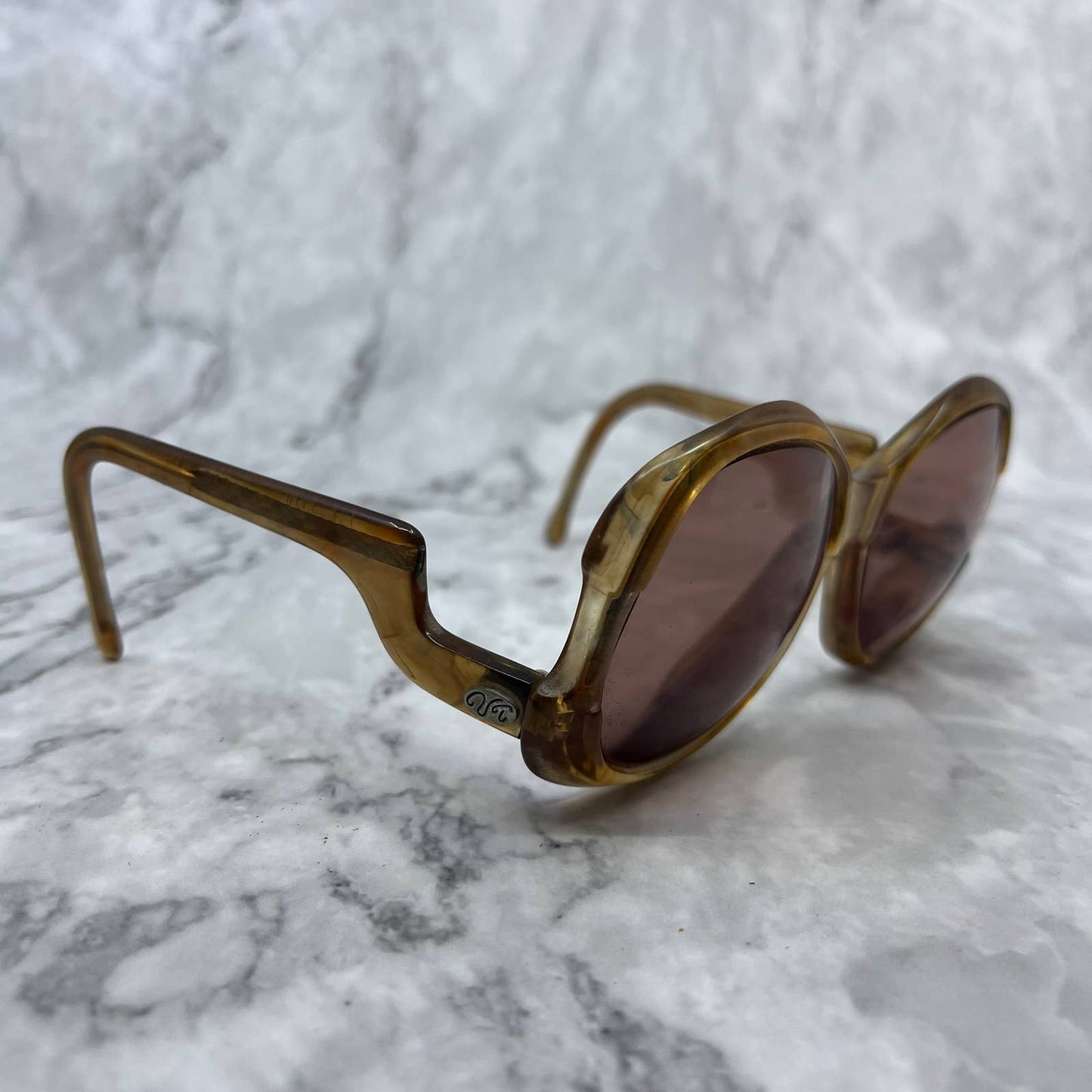 1970s Retro Oversize Van Tyle Drop Frame Tortoise Eyeglasses 5 1/2“ SE9