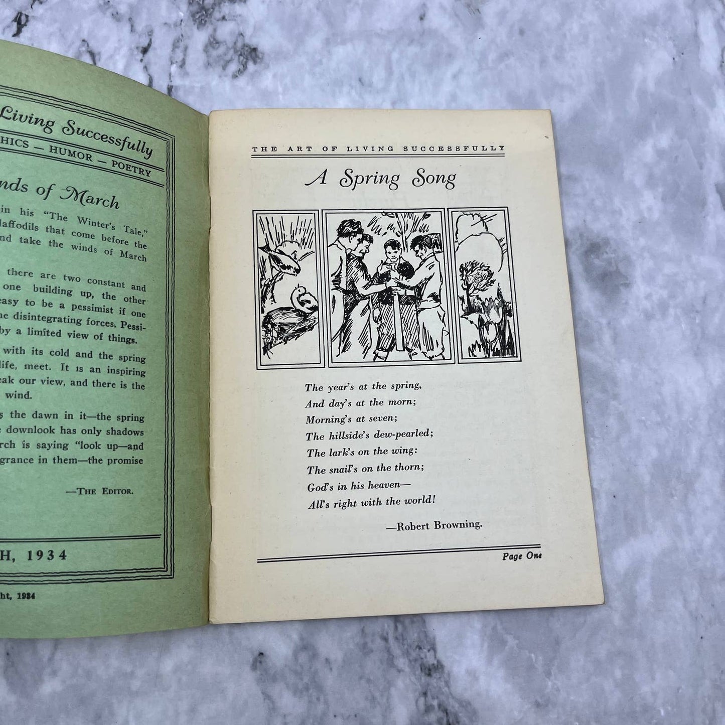 1934 Mar The Art of Living Successfully A Digest of Wit and Wisdom Booklet TH1