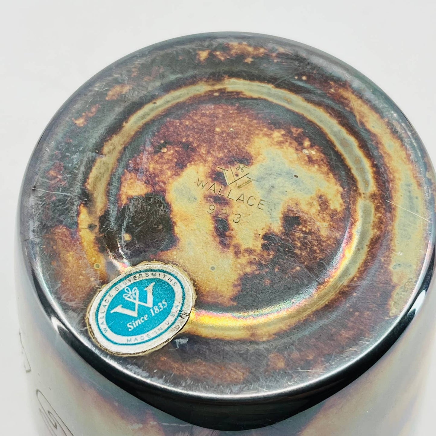 MCM Wallace Silverplate Lowball Tumbler Whiskey Glass Personalized GARY 3” TC7