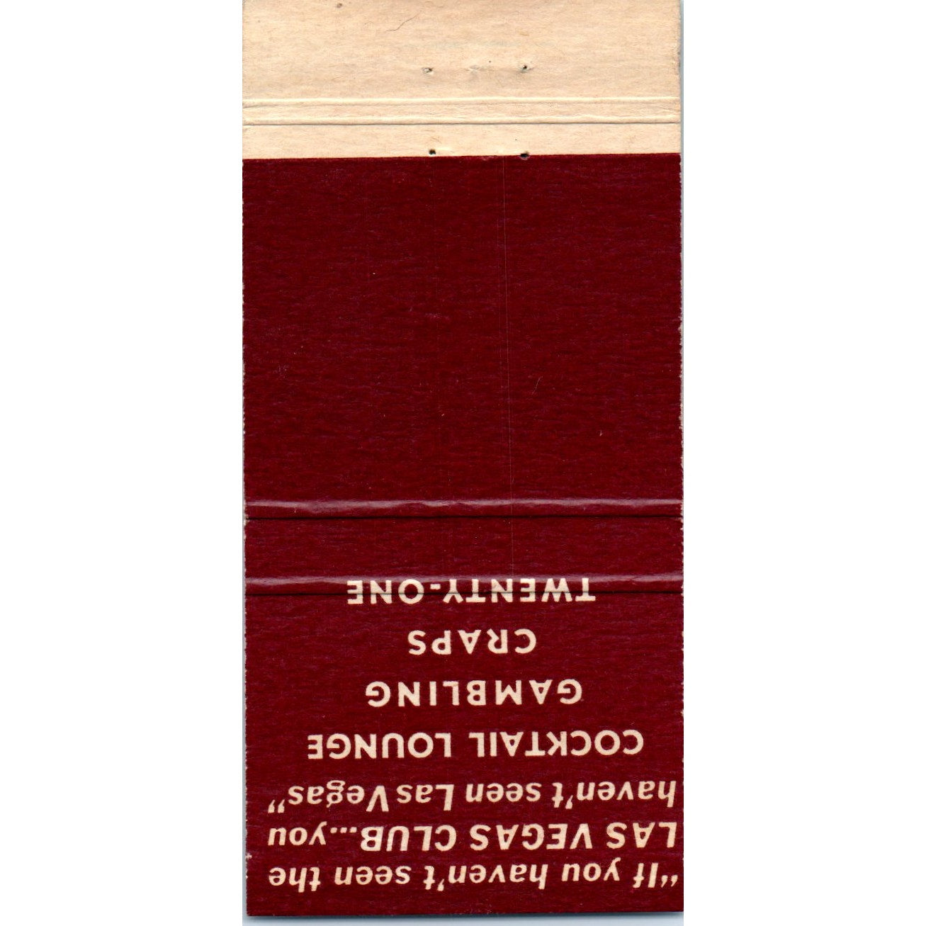 Las Vegas Club NV - Blue Advertising Matchbook Cover MM11-8