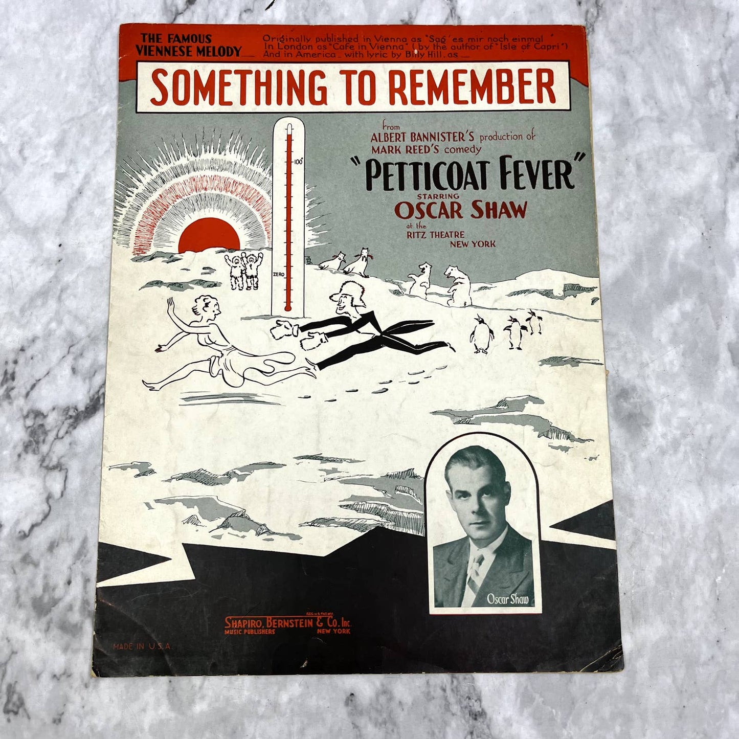 Something to Remember Petticoat Fever Oscar Shaw 1935 Sheet Music TK2-SM