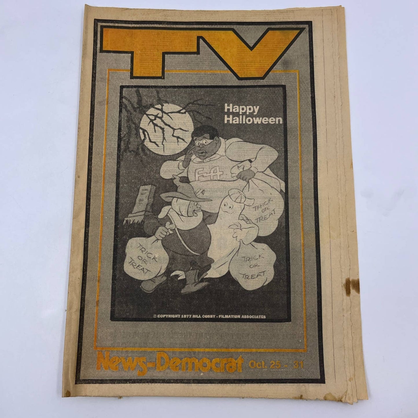 1981 Oct 25 Bellville IL News-Democrat TV Listings Fat Albert Halloween TG6