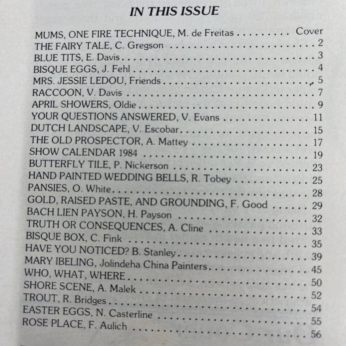 1984 April - The China Decorator Magazine - Mums One-Fire Maro C. de Freitas TH8