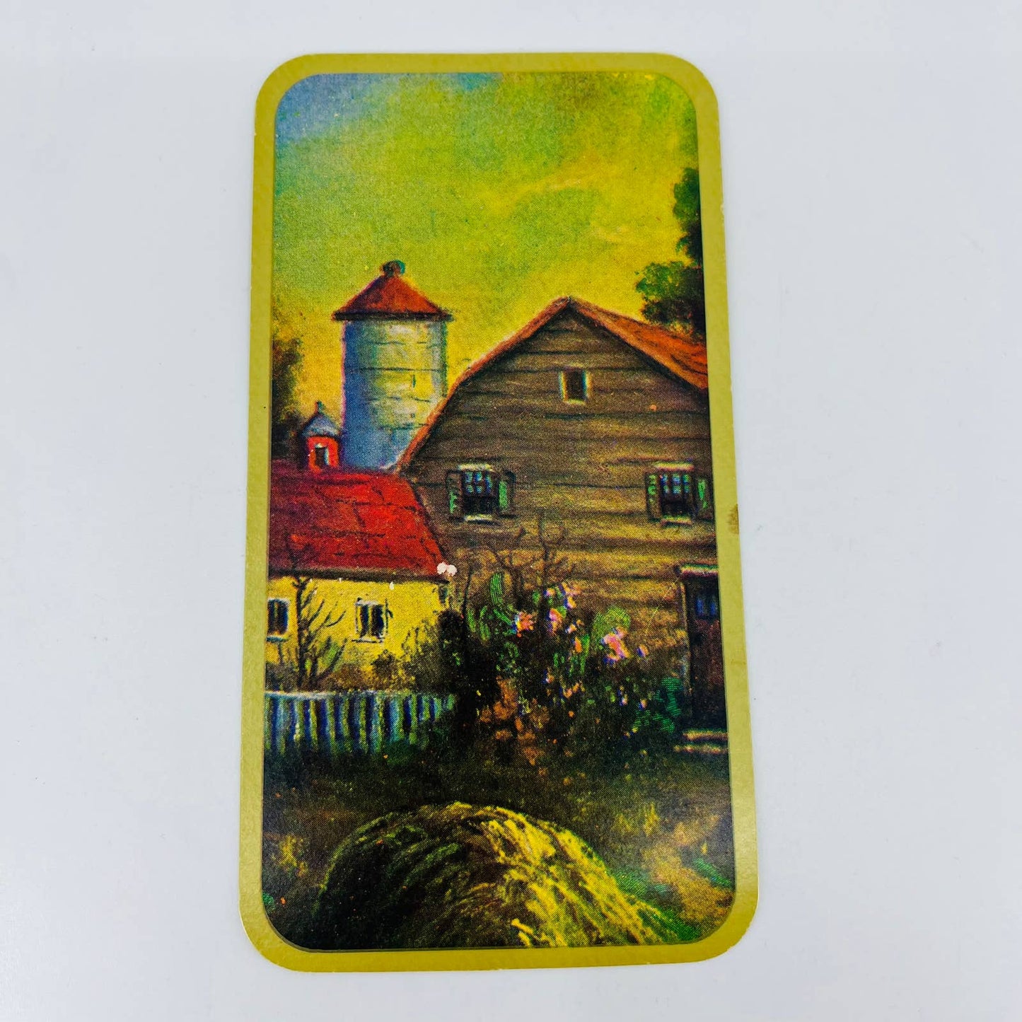 VTG 1950s COCA COLA Playing Card BRIDGE TALLY CARD Scorecard Farm Country C3