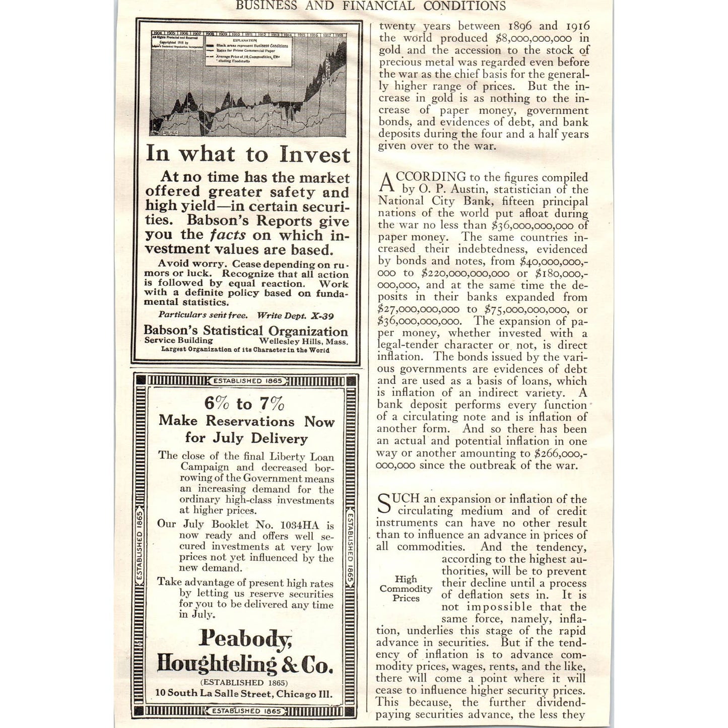 c1920 Magazine Ad - William R. Compton Co. Government & Municipal Bonds EA3