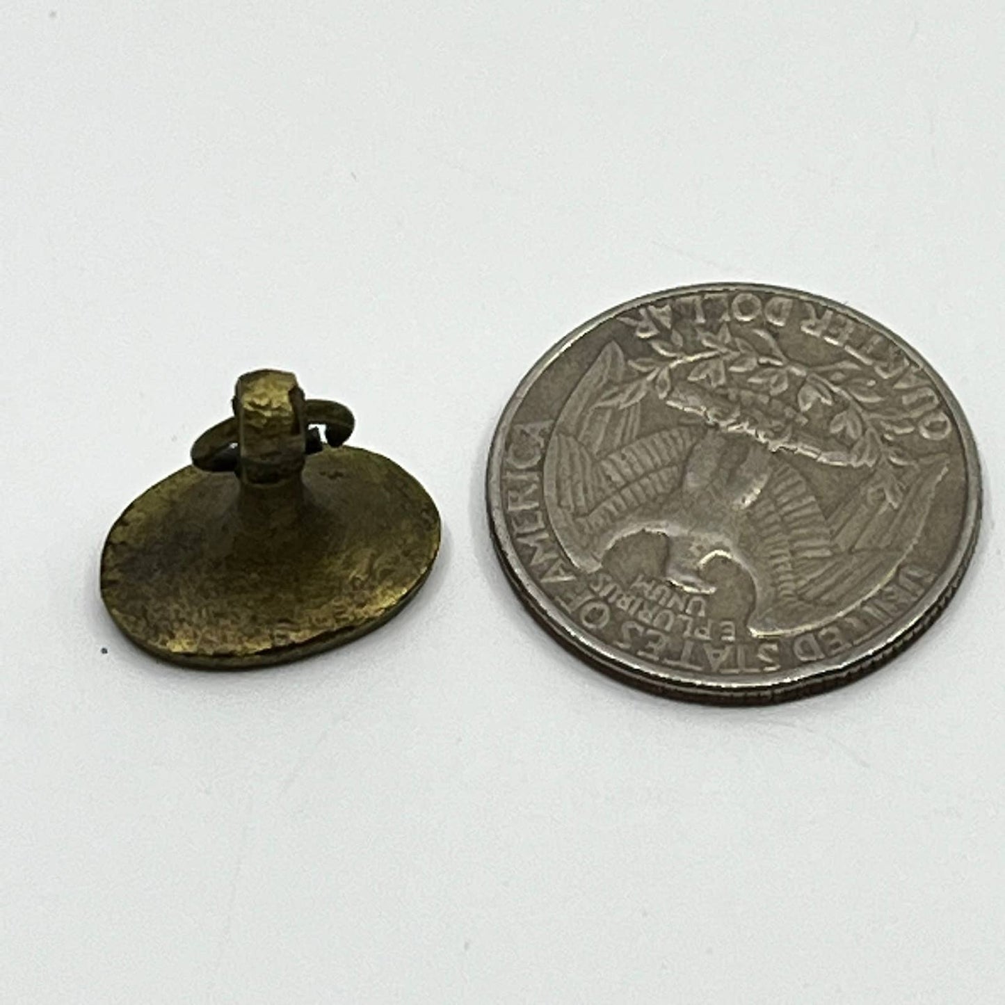 Antique N Monogram Floral Primitive India Brass Wax Seal Stamp 1/2” SC7-8
