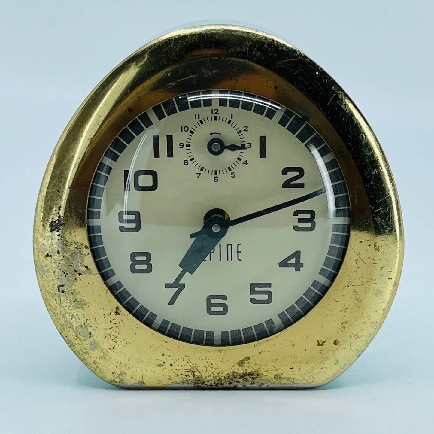 MCM Atomic Ingraham Alpine Comet Retro Wind Up Alarm Clock Turquoise Teal TC1