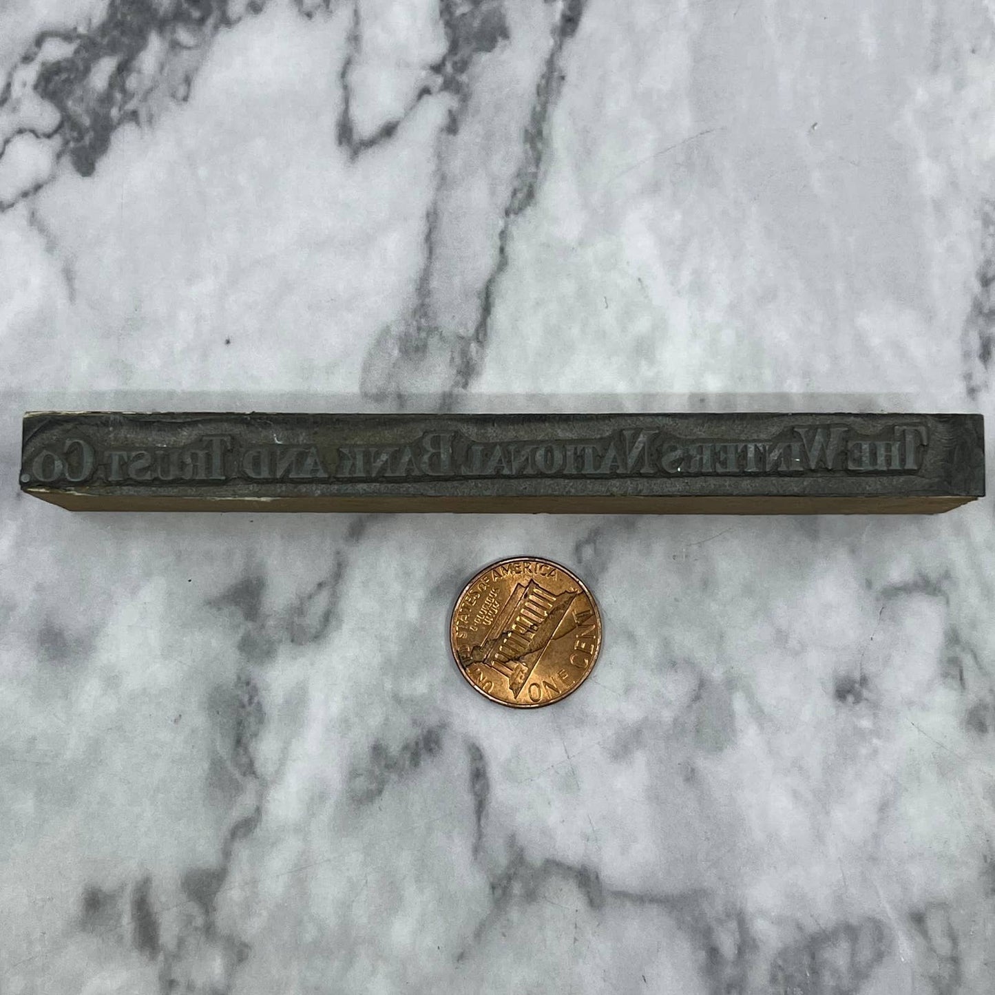 Vintage Printers Block Plate The Winters National Bank and Trust Co TJ54