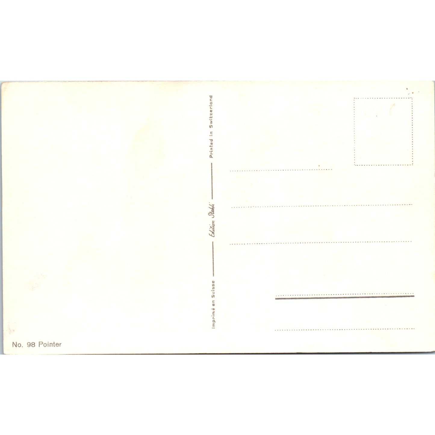 Black & White Pointer Dog Artist Rivst c1910 Original Postcard P1-12