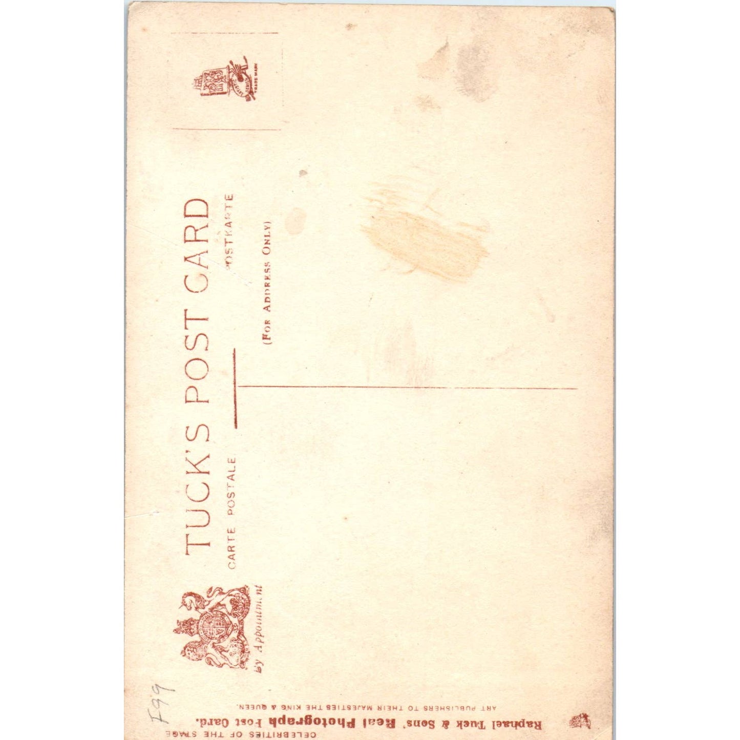 Antique Postcard RPPC Raphael Tuck Miss Constance Collier SE8