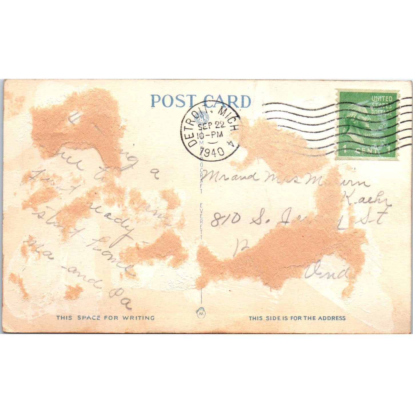 Vtg Postcard General Motors Building Laboratory & Convention Hall Detroit MI SF2