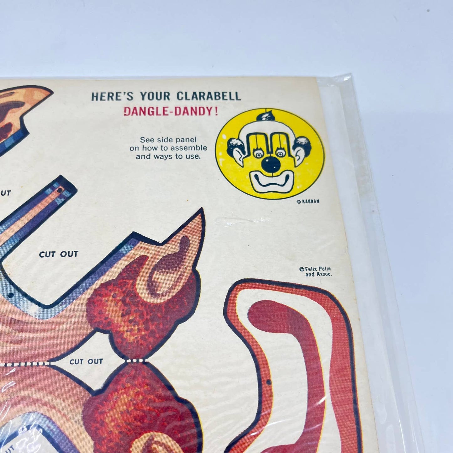 1950s Howdy Doody CLARABELL Kellogg's Dangle Dandies Premium Cut Out Unused TE5