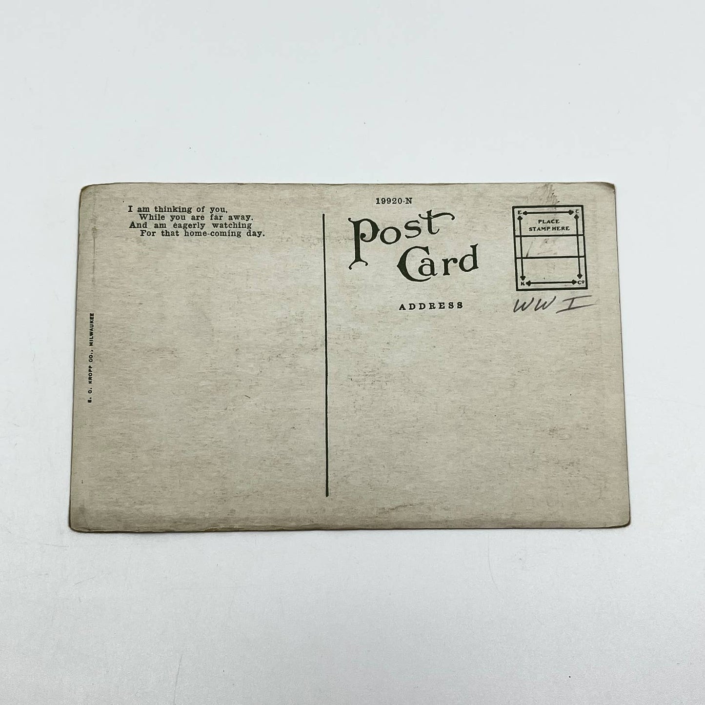 1917 Postcard WWI Interior of Barracks Camp Grant Rockford Illinois SC9