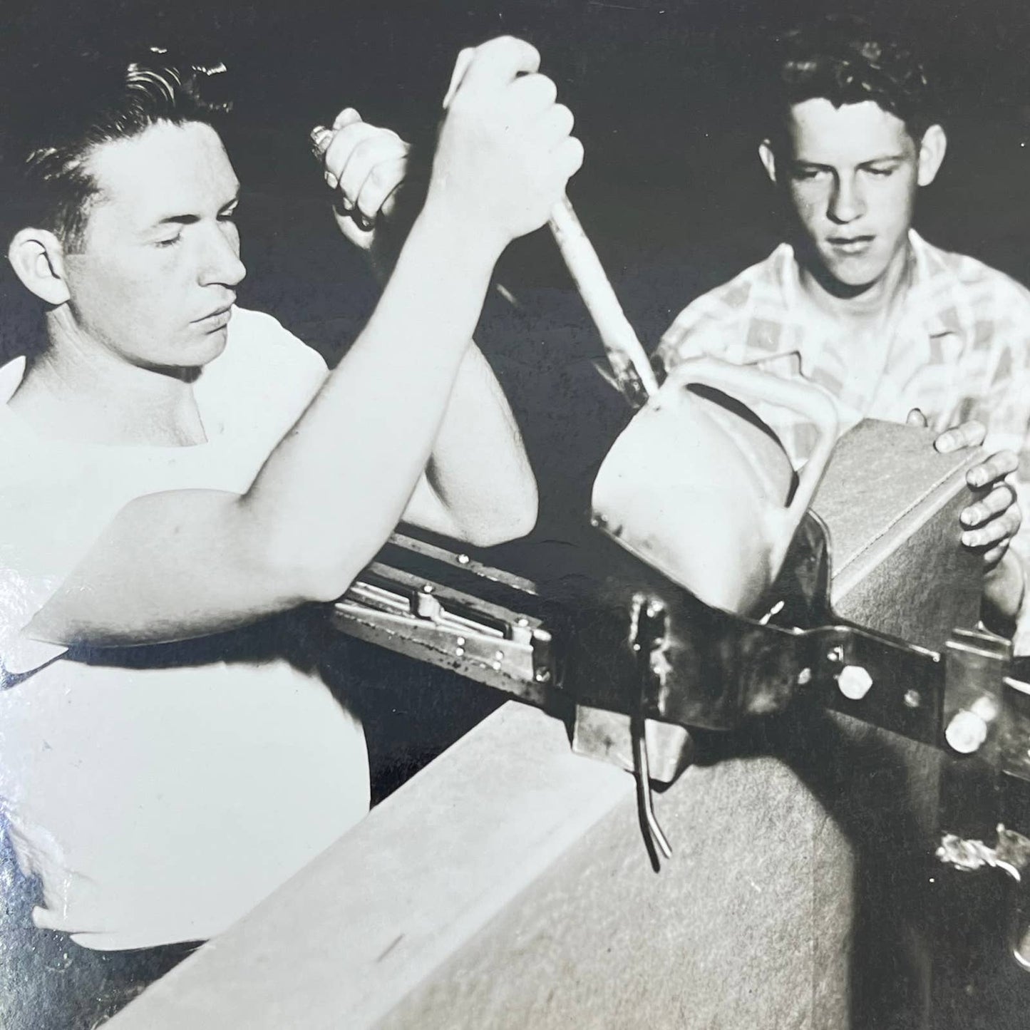 1940s Assembly Line Manufacturing Photo Boys Working Chicago IL AA7-30