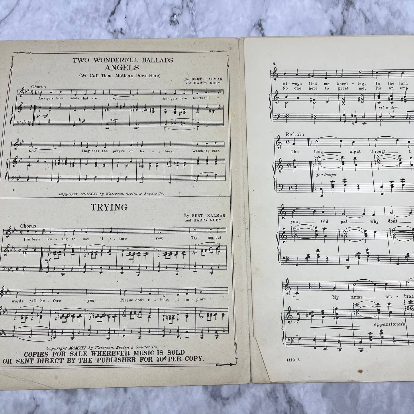 1921 Old Pal (Why Don't You Answer Me?) Lewis, Young & Jerome Sheet Music TH5