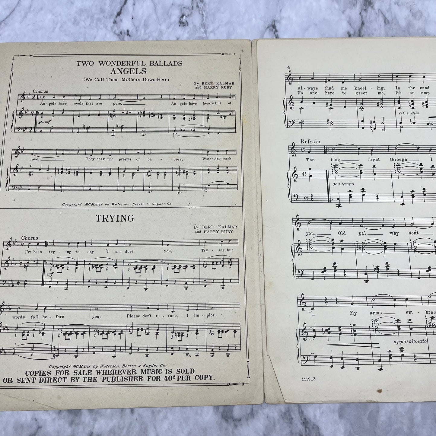1921 Old Pal (Why Don't You Answer Me?) Lewis, Young & Jerome Sheet Music V38