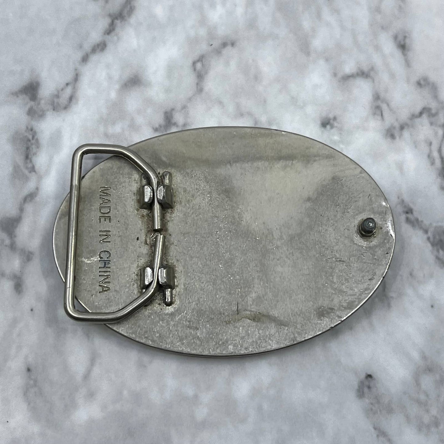 Genuine Dickies Belt Buckle Black Enamel Metal Oval 3.25x2.25 SA2