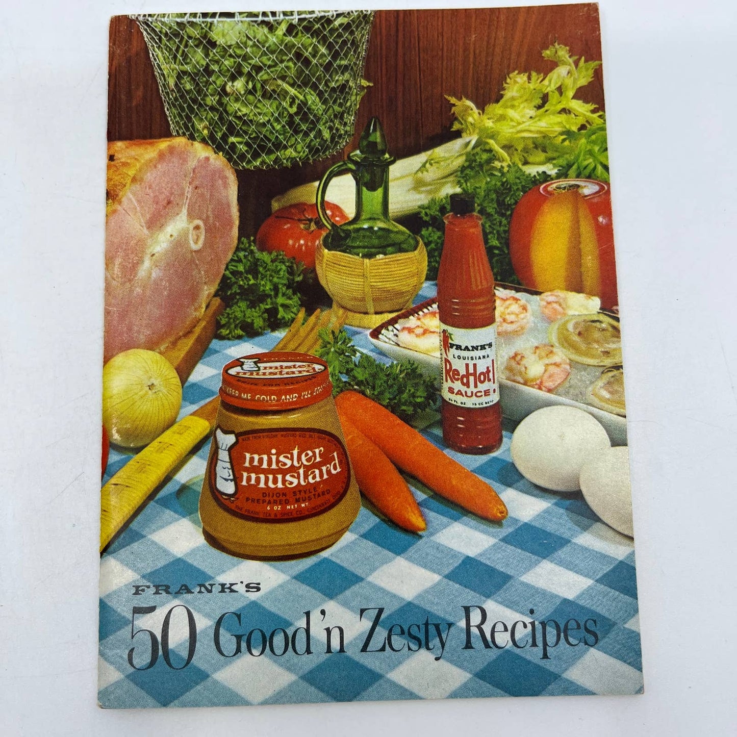 1950s Frank's 50 Good 'n Zesty Recipes Cookbook Mister Mustard Red Hot TG6
