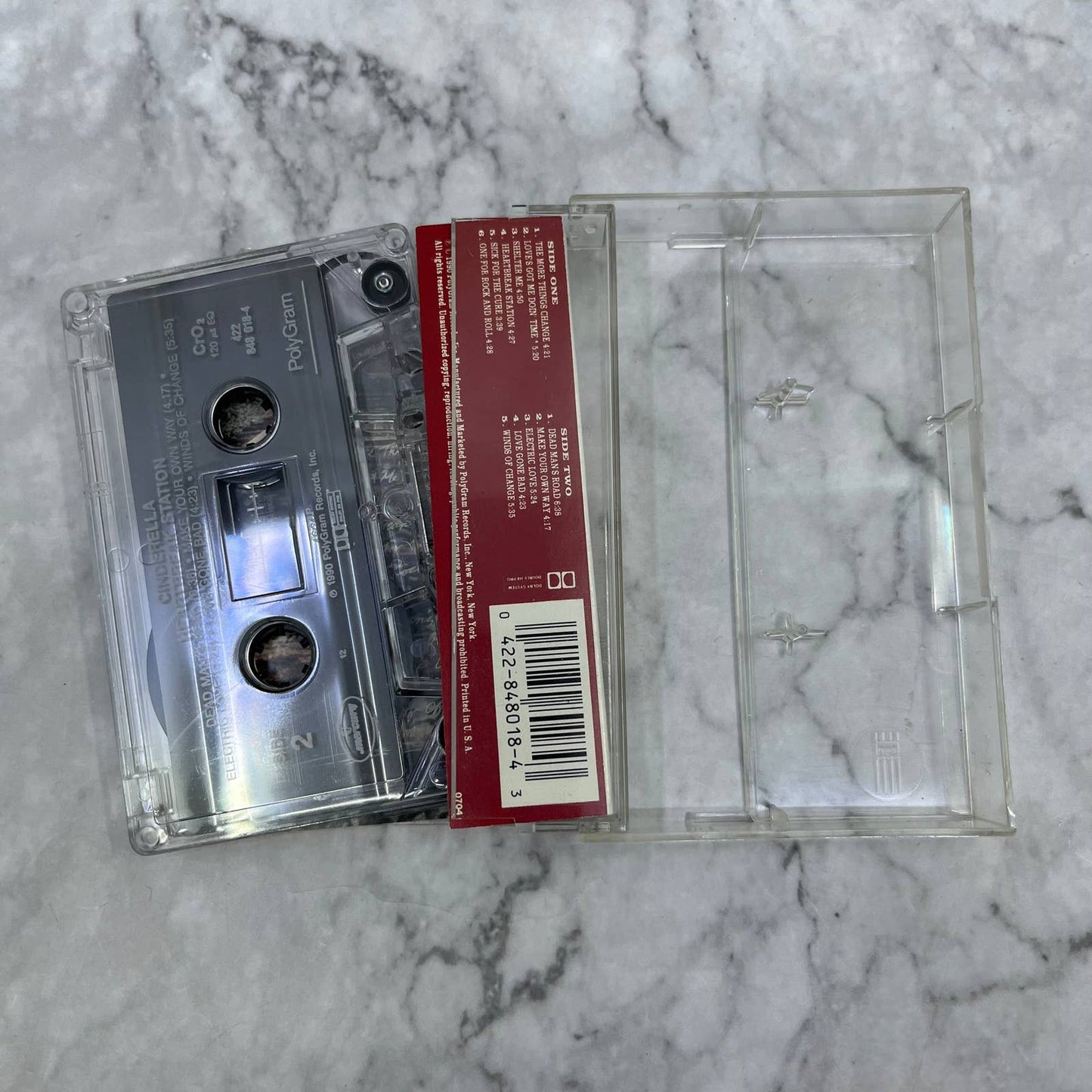 Vintage CINDERELLA “Heartbreak Station” Cassette Tape TJ1-4