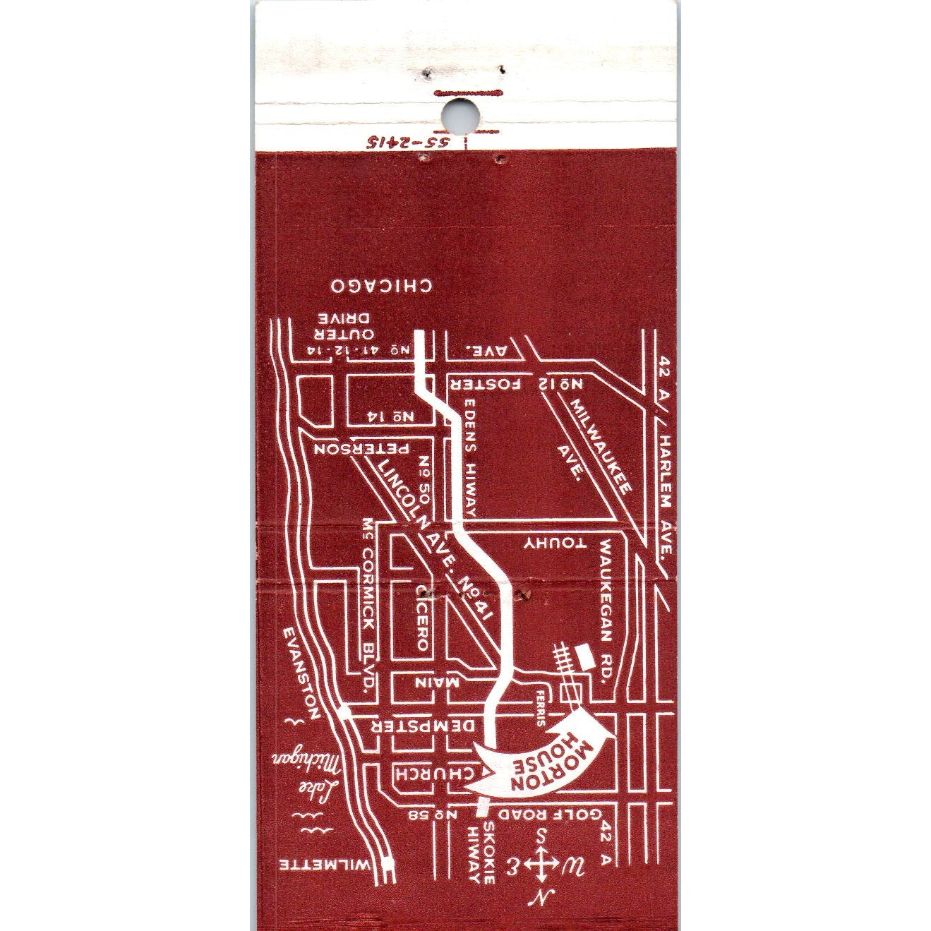 Dahl's Morton House Morton Grove IL Advertising Matchbook Cover MM9-6