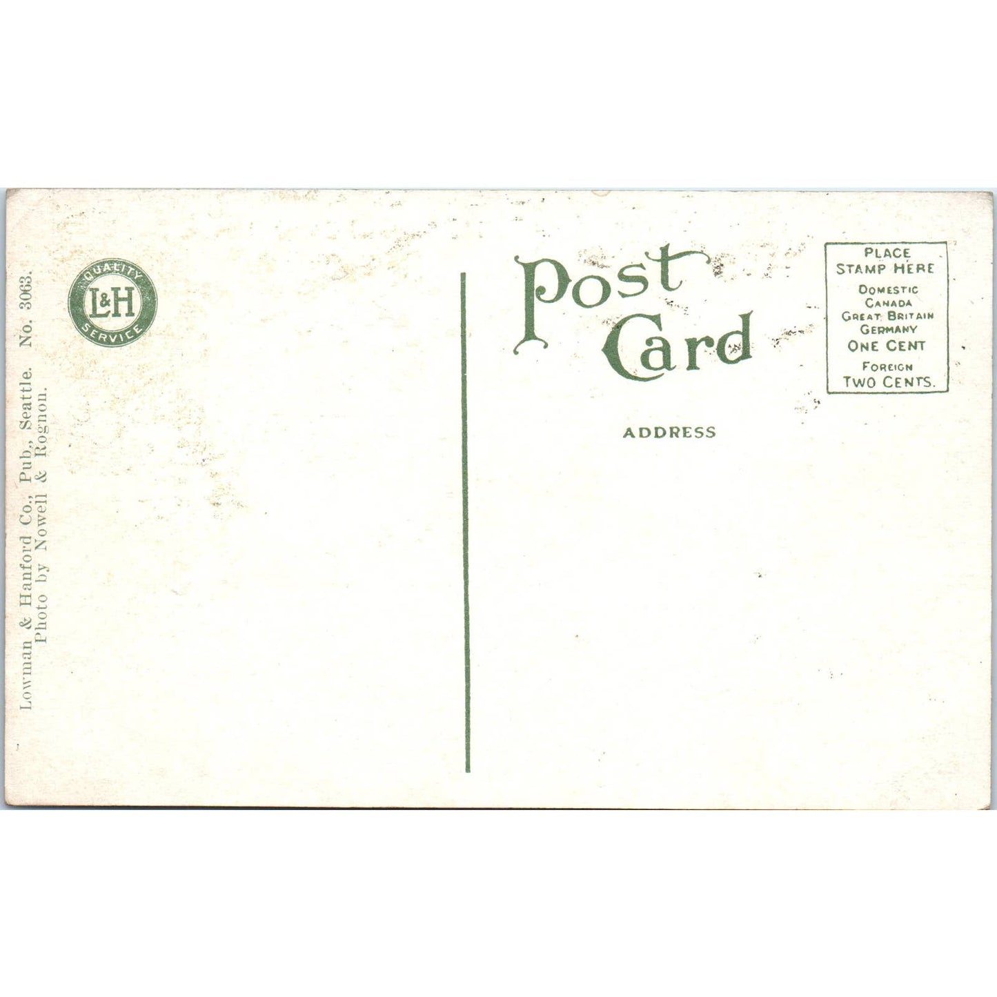 Vintage Postcard National Guard Armory Seattle Washington TD9-W2